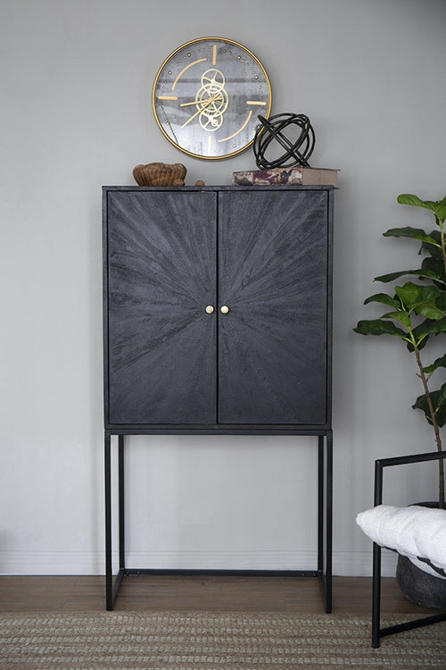 31.5" x 16.5" x 60" Black Cabinet