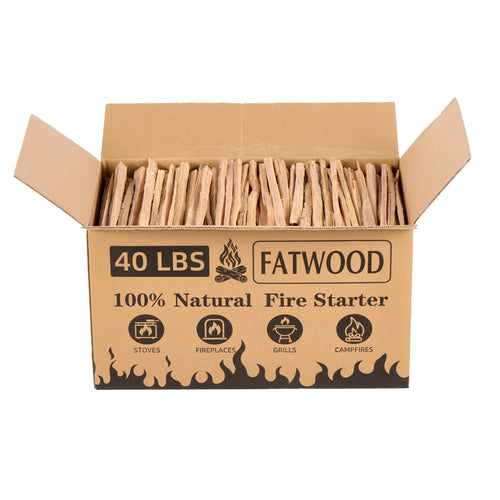 Natural Pine Fatwood Fire Starter Sticks 40 Lb Kindling Campfire
