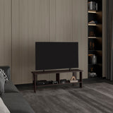 47" TV Stand with Two Shelves, Dark Walnut