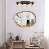 Wavy Asymmetrical Wall Mirror 32" x 22" Abstract Decor