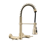 Wall Mounted Bridge Kitchen Faucet with 3 Functions
