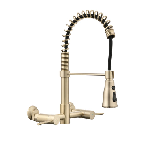 Wall Mounted Bridge Kitchen Faucet with 3 Functions