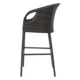 Outdoor Patio Furniture Set of 2 Wicker Brown Multi
