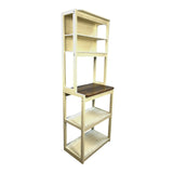 23.62" White and Rustic Brown color 5-Tier Bakers Rack for Kitchen