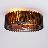 20" Modern Flush Mount Fan Light, Ceiling Fans