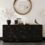 Sideboard Buffet Cabinet, 4 Doors Modern Accent Storage Sideboard