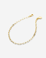 Connected Delicate Paperclip Chain Bracelet