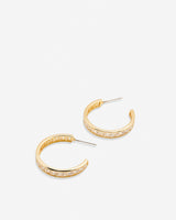 Beautifully Broken Baguette Midi Hoop Earrings