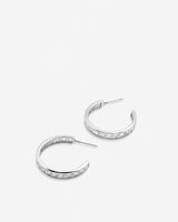 Beautifully Broken Baguette Midi Hoop Earrings
