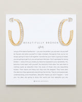 Beautifully Broken Baguette Maxi Hoop Earrings