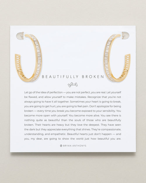 Beautifully Broken Baguette Maxi Hoop Earrings