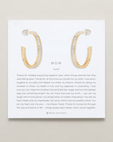 Mom Baguette Maxi Hoop Earrings