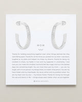 Mom Baguette Maxi Hoop Earrings