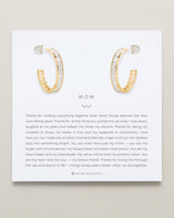 Mom Baguette Midi Hoop Earrings