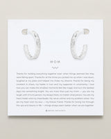 Mom Baguette Midi Hoop Earrings