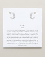 Mom Baguette Mini Hoop Earrings