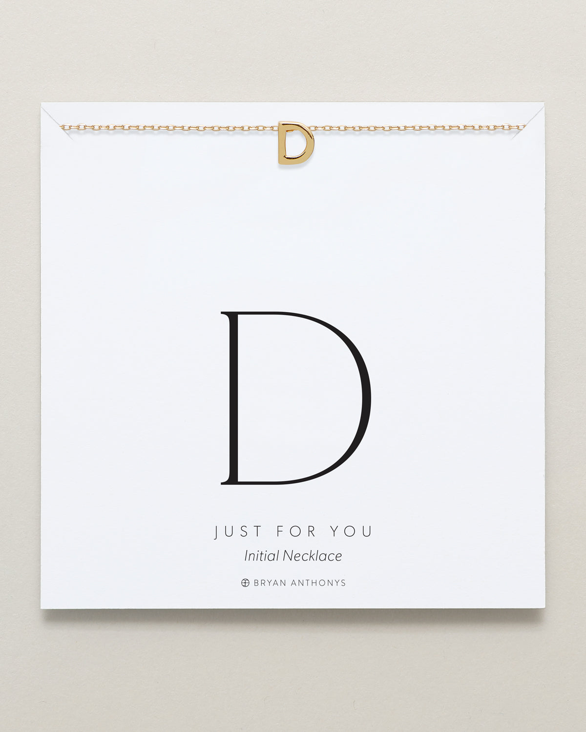 Just For You Initial Necklace — D