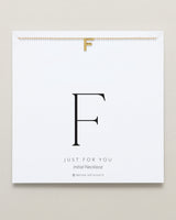 Just For You Initial Necklace — F
