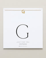 Just For You Initial Necklace — G