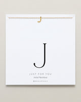 Just For You Initial Necklace — J