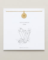 Birthstone Pendant Necklace — Citrine
