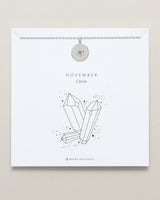 Birthstone Pendant Necklace — Citrine