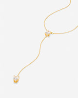 By My Side Pear Cut Lariat Necklace
