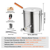 Propane Melting Furnace Kit 8KG/18lbs with Crucible Tongs Metal Smelting