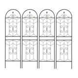 Black Metal Garden Trellis 71" x 19.7" Rustproof Iron Frame