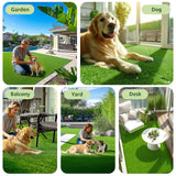 Realistic Deluxe Artificial Grass Synthetic Thick Lawn Turf Carpet (3 FT x5 FT