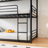 Twin Metal Bunk Bed Black