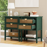 2 Drawer Side table, Naturel Rattan, End table, Suitable for bedroom
