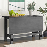 Solid Wood Dining Table Gray 51"
