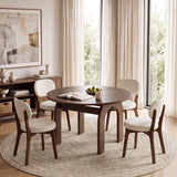 Solid Wood Dining Table Walnut 56"