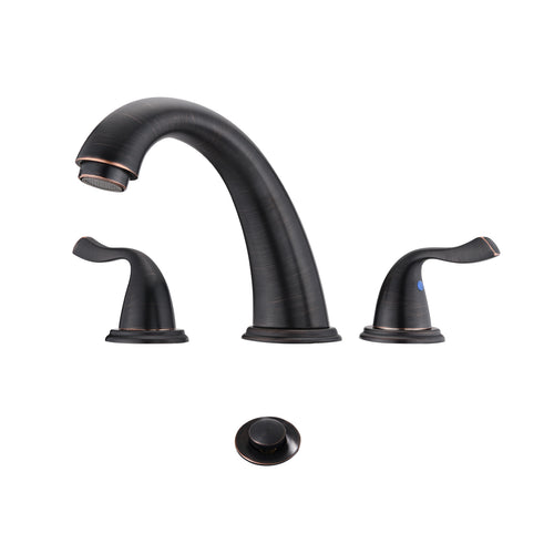 8-Inch 3-Hole Bathroom Sink Faucet, Oil Rubbed Bronze