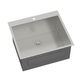 25"x22"x12" Stainless Steel Utility Sink Drop In Topmount 16 Gauge Deep Single