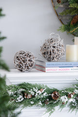 D5' Iced Twig Ball, Decorative Hanging Ball Christmas Tree Ornaments for Holiday