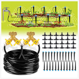 100ft Drip Irrigation Kit 8x5mm Tubing Garden Watering System