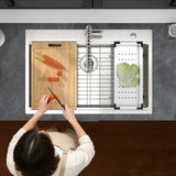 33 Drop In Kitchen Sink - 33 x 22 x 9 Stainless Steel Drop In Sink Ledge