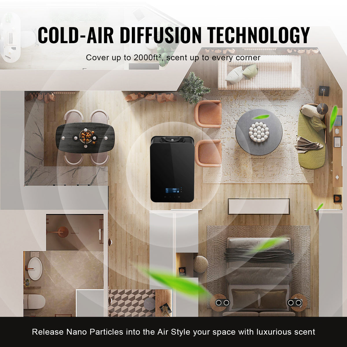 Upgrade HVAC Scent Diffuser, Smart Scent Air Machine for Home, 180ML