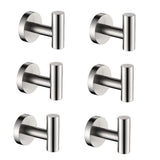 6-Pack Stainless Steel Wall Towel Hooks