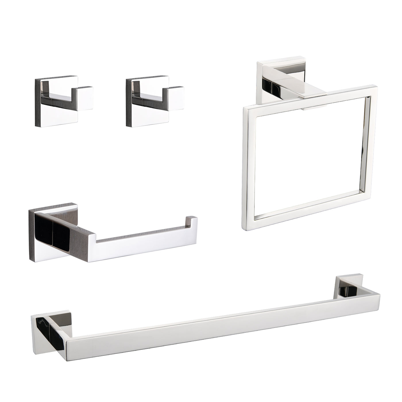 5-Piece SUS304 Brushed Nickel Bathroom Hardware Set