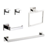 5-Piece SUS304 Brushed Nickel Bathroom Hardware Set