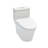 Ceramic One Piece Toilet for Bathroom, 12-inch Rough-In, 1.24/1.43 GPF