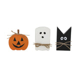 Set of 3 Halloween Holiday Table Decor, White: 4.8x8'  Black: 4.5x8'  Orange: 6.
