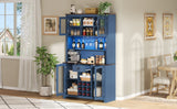 70.9" Kitchen Pantry Storage Cabinet Rustic Buffet Cabinet