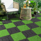 DIY Interlocking Deck Floor Tiles 12" Dark Gray Polypropylene