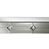 Mirrored Console Table - Faux Rhinestone Inlay - Sled Base - Assembled