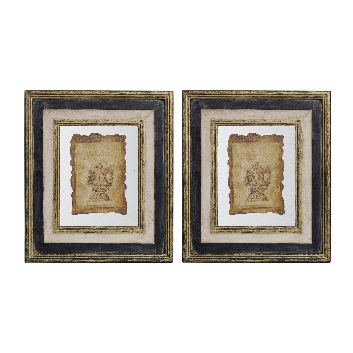 13x15 Lucian Framed Antiqued Sculpture Print 2 Piece