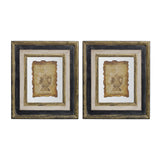 13x15 Lucian Framed Antiqued Sculpture Print 2 Piece